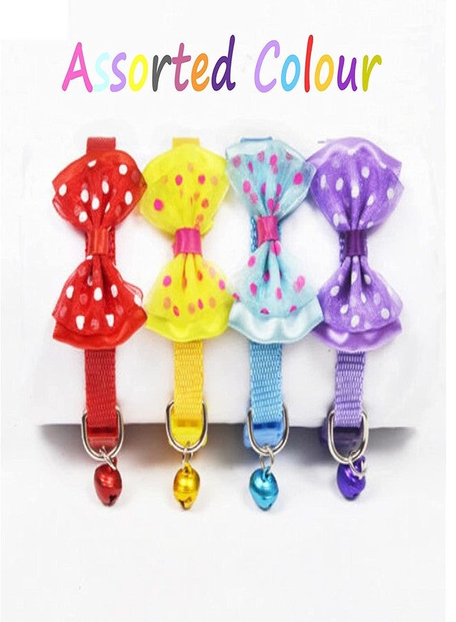 Pups&Pets طوق قطط من Pups&Pets مع ربطة عنق وجرس قابل للتعديل للجراء والقطط الصغيرة أو بعض أنواع الجراء، عبوة من قطعتين (قد يختلف اللون) - Image 3